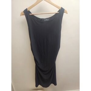 Norma Kamali Black Sleeveless Ruched Sheath Dress Plus Size XXL